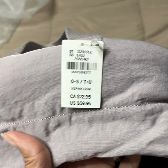 PINK Victoria's Secret Quilted Puffer Backpack - light purple - Picture 4 of 5